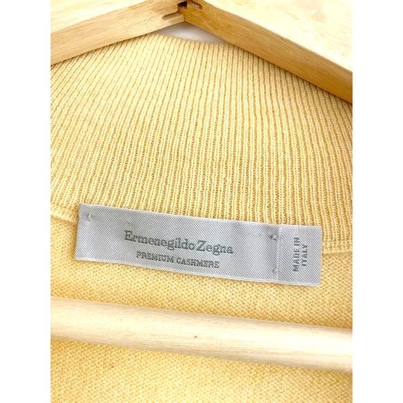 ERMENEGILDO ZEGNA 1/4 Zip Cashmere Sweater L - Picture 8 of 8
